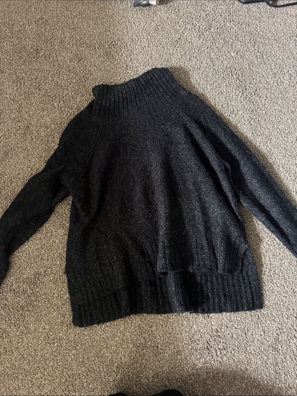 Cozy Dark Grey / Blue  Turtleneck Sweater - Women